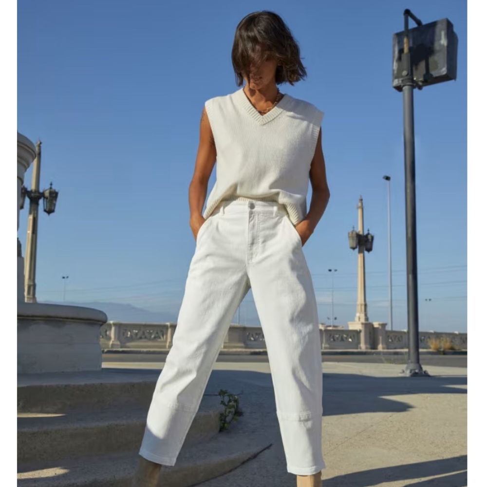 Everlane The Utility Barrel Pants in Bone Size 2 - Picture 3 of 13